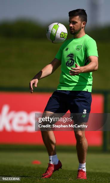 Dublin , Ireland - 25 May 2018; Shane Long during a Republic of Ireland squad training session at the FAI National Training Centre in Abbotstown,...