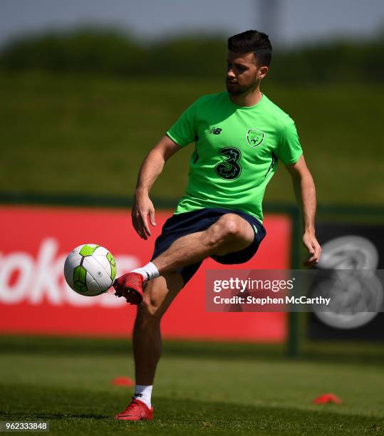 Dublin , Ireland - 25 May 2018; Shane Long during a Republic of Ireland squad training session at the FAI National Training Centre in Abbotstown,...