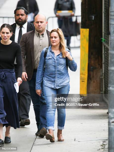 Samantha Bee is seen arriving at the 'Jimmy Kimmel Live' on May 24, 2018 in Los Angeles, California.