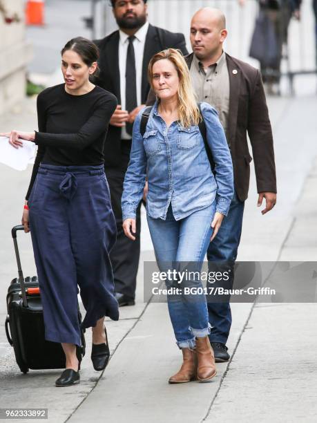 Samantha Bee is seen arriving at the 'Jimmy Kimmel Live' on May 24, 2018 in Los Angeles, California.