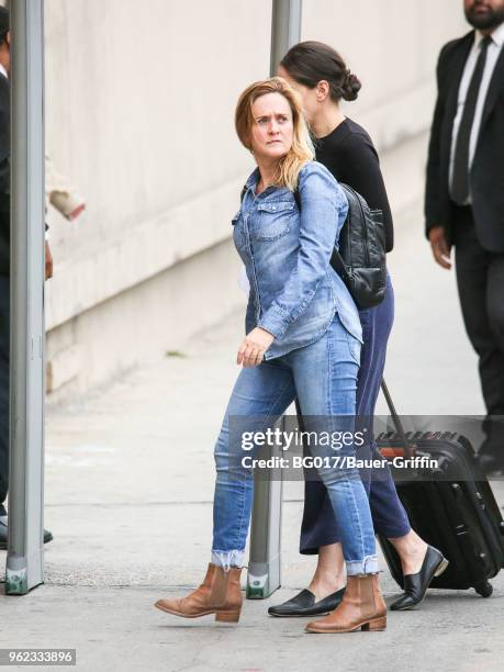 Samantha Bee is seen arriving at the 'Jimmy Kimmel Live' on May 24, 2018 in Los Angeles, California.