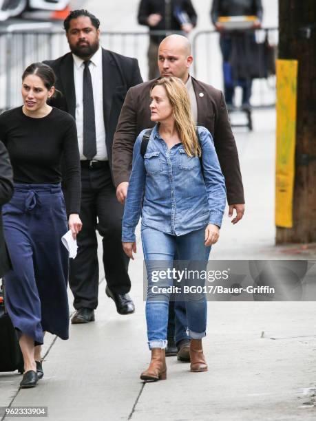 Samantha Bee is seen arriving at the 'Jimmy Kimmel Live' on May 24, 2018 in Los Angeles, California.