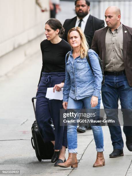 Samantha Bee is seen arriving at the 'Jimmy Kimmel Live' on May 24, 2018 in Los Angeles, California.