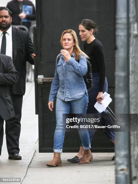 Samantha Bee is seen arriving at the 'Jimmy Kimmel Live' on May 24, 2018 in Los Angeles, California.