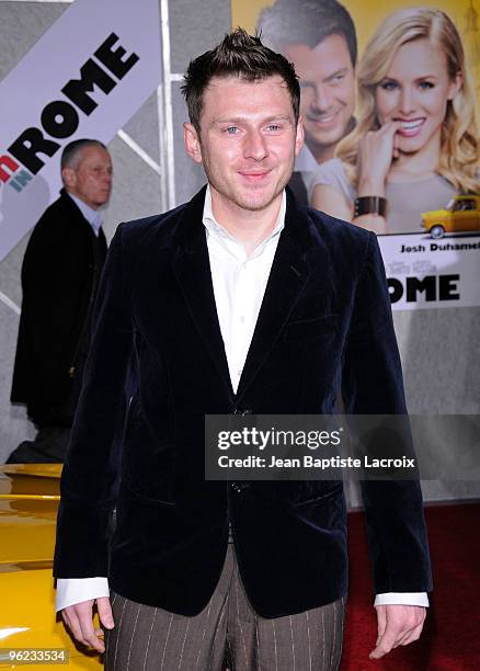 Keir O'Donnell attends the "When In Rome" Los Angeles Premiere at the El Capitan Theatre on January 27, 2010 in Hollywood, California.