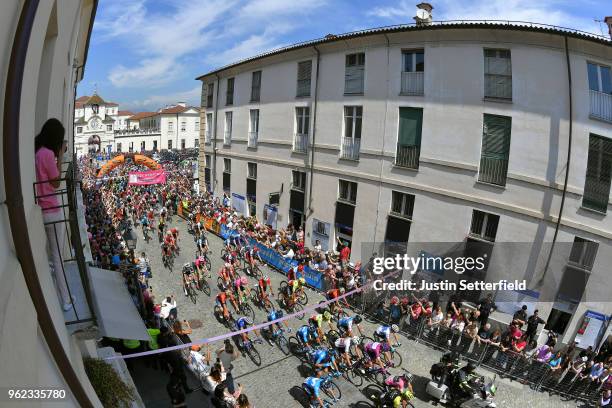 Start / Peloton / Venaria Reale City / Fans / Public / during the 101st Tour of Italy 2018, Stage 19 a 185km stage from Venaria Reale to Bardonecchia...