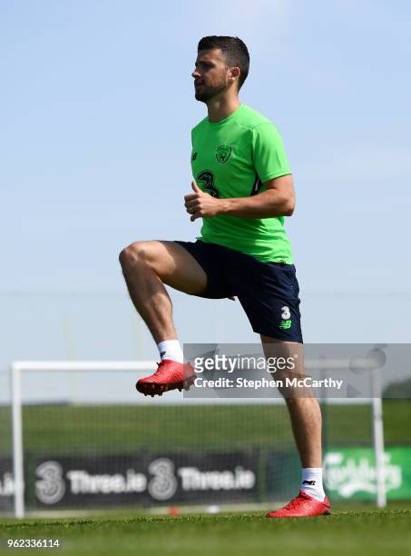 Dublin , Ireland - 25 May 2018; Shane Long during a Republic of Ireland squad training session at the FAI National Training Centre in Abbotstown,...