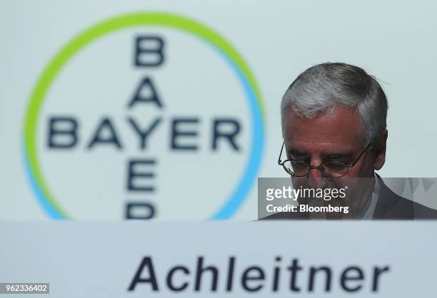 Paul Achleitner, member of the management board at Bayer AG, looks on during the company's annual general meeting in Bonn, Germany, on Friday, May...