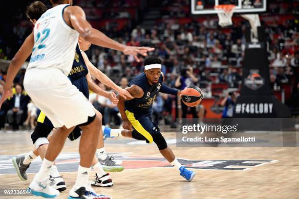 Ali Muhammed, #35 of Fenerbahce Dogus Istanbul in action during the 2018 Turkish Airlines EuroLeague F4 Championship Game between Real Madrid v...