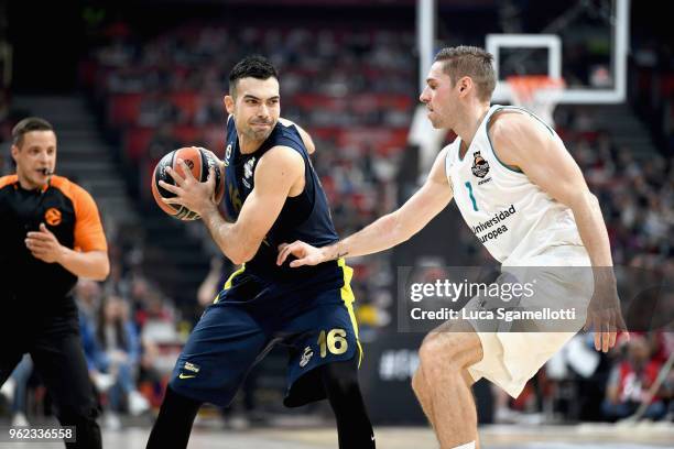 Kostas Sloukas, #16 of Fenerbahce Dogus Istanbul in action during the 2018 Turkish Airlines EuroLeague F4 Championship Game between Real Madrid v...