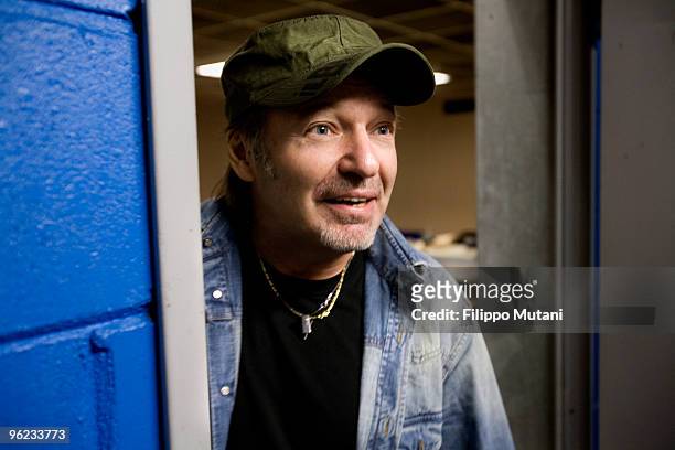 Vasco Rossi, the most popular italian rock-star, backstage, before his concert at Stadio Delle Alpi, on October 7 , 2008 in Turin, Italy.