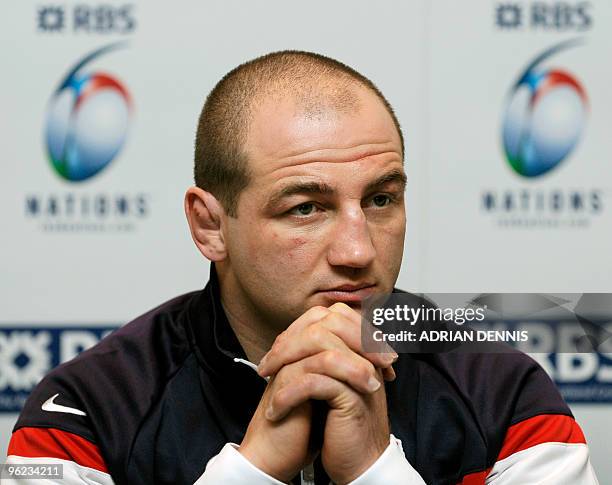 England rugby Captain Steve Borthwick listens to questions during a press conference at the official launch of the 2010 RBS Six Nations tournament at...