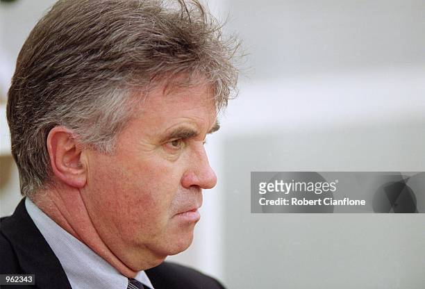 Portrait of Korea Republic coach Guus Hiddink before the FIFA Confederations Cup 2001 match against Australia played at the Suwon World Cup Stadium,...