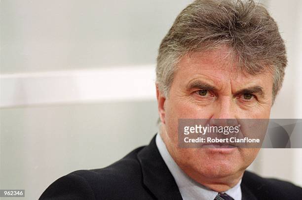Portrait of Korea Republic coach Guus Hiddink before the FIFA Confederations Cup 2001 match against Australia played at the Suwon World Cup Stadium,...
