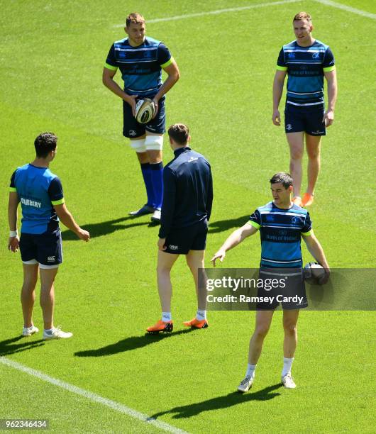 Dublin , Ireland - 25 May 2018; Jonathan Sexton during the Leinster captains run at the Aviva Stadium in Dublin.