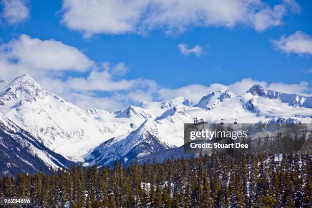 blackcomb mountain,whistler, bc, canada - mountain range stock pictures, royalty-free photos & images