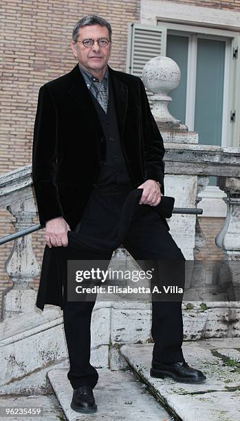 Italian actor Andrea Giordana attends "Sant'Agostino" photocall at Sant'Agostino Basilica on January 28, 2010 in Rome, Italy.