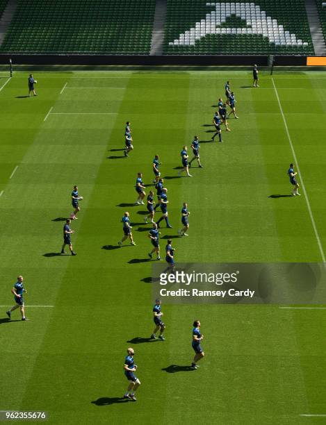 Dublin , Ireland - 25 May 2018; A general view during the Leinster captains run at the Aviva Stadium in Dublin.