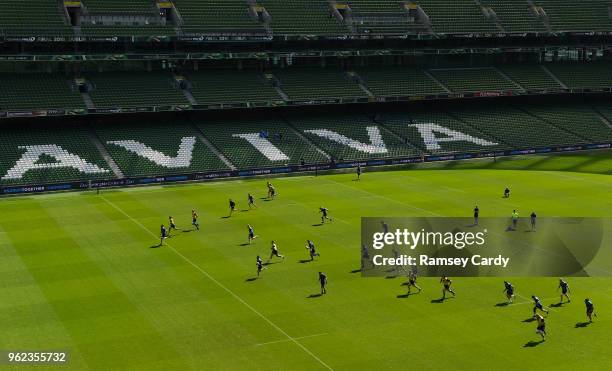 Dublin , Ireland - 25 May 2018; A general view during the Leinster captains run at the Aviva Stadium in Dublin.