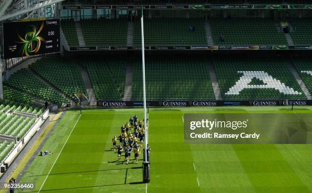 Dublin , Ireland - 25 May 2018; A general view during the Leinster captains run at the Aviva Stadium in Dublin.