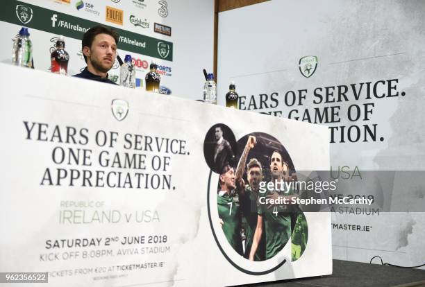 Dublin , Ireland - 25 May 2018; Harry Arter during a Republic of Ireland press conference at the FAI National Training Centre in Abbotstown, Dublin.