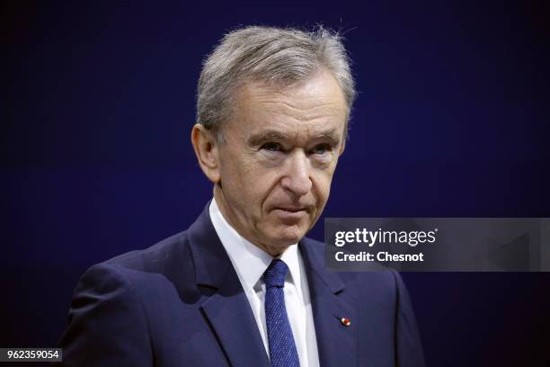 Luxury group CEO Bernard Arnault attends the Viva Technology show at Parc des Expositions Porte de Versailles on May 25, 2018 in Paris, France. Viva...