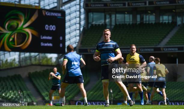 Dublin , Ireland - 25 May 2018; Dan Leavy during the Leinster captains run at the Aviva Stadium in Dublin.
