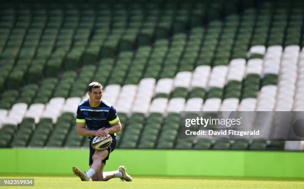 Dublin , Ireland - 25 May 2018; Jonathan Sexton during the Leinster captains run at the Aviva Stadium in Dublin.