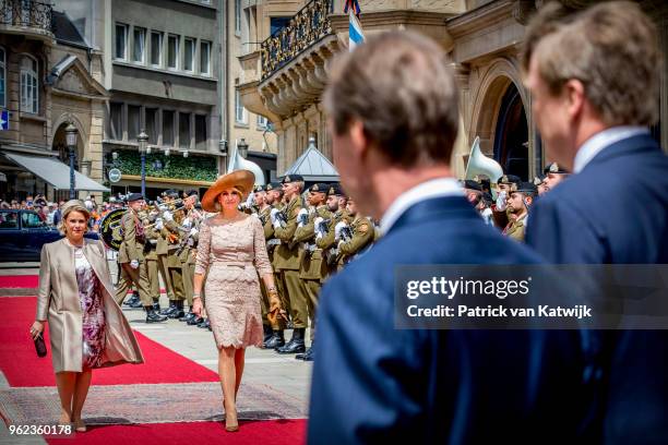 King Willem-Alexander of The Netherlands, Queen Maxima of The Netherlands, Grand Duke Henri of Luxembourg and Grand Duchess Maria Teresa of...