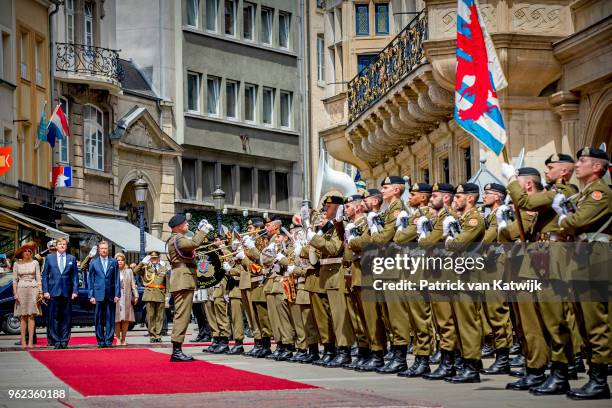 King Willem-Alexander of The Netherlands, Queen Maxima of The Netherlands, Grand Duke Henri of Luxembourg and Grand Duchess Maria Teresa of...