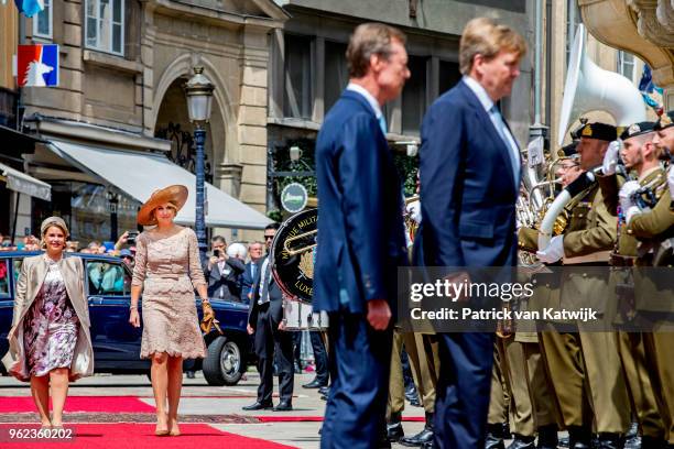 King Willem-Alexander of The Netherlands, Queen Maxima of The Netherlands, Grand Duke Henri of Luxembourg and Grand Duchess Maria Teresa of...