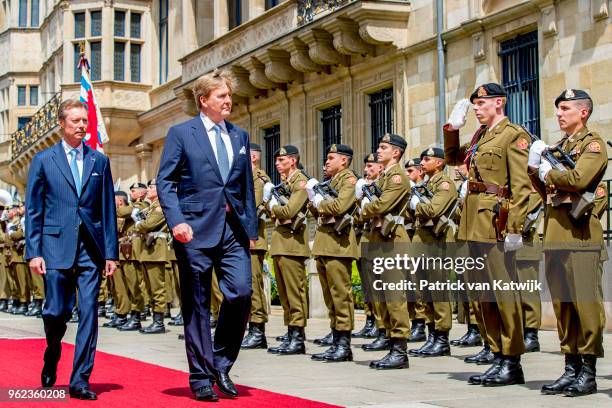 King Willem-Alexander of The Netherlands, Queen Maxima of The Netherlands, Grand Duke Henri of Luxembourg and Grand Duchess Maria Teresa of...