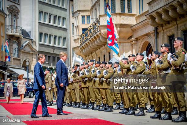 King Willem-Alexander of The Netherlands, Queen Maxima of The Netherlands, Grand Duke Henri of Luxembourg and Grand Duchess Maria Teresa of...