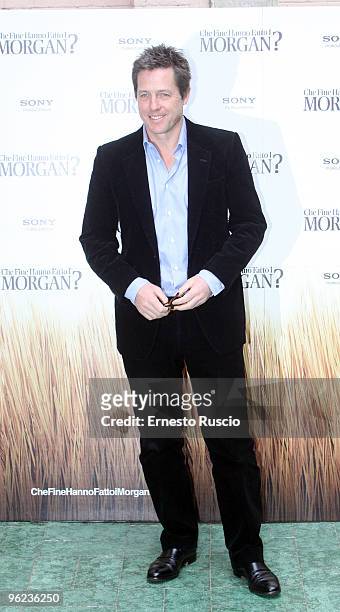 British actor Hugh Grant attends "Did You Hear About the Morgans?" photocall at the Hotel Hassler on January 28, 2010 in Rome, Italy.