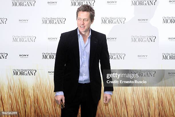 British actor Hugh Grant attends "Did You Hear About the Morgans?" photocall at the Hotel Hassler on January 28, 2010 in Rome, Italy.