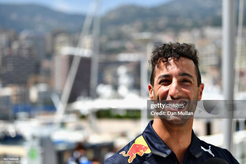 Daniel Ric Monaco Daniel Ricciardo of Australia and Red Bull Racing looks on during ...