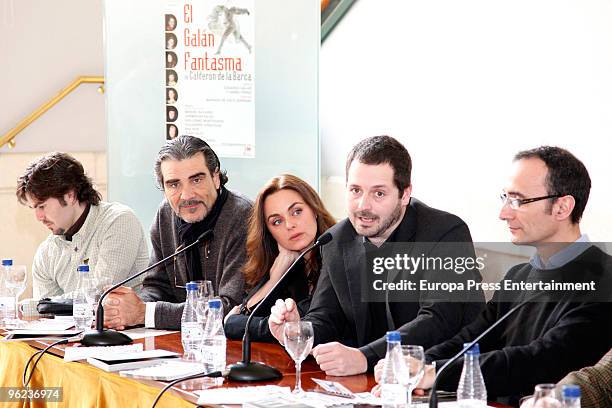 Actress Carmen Morales plays 'El galan fantasma' written by Calderon de la Barca on January 28, 2010 in Zamora, Spain.