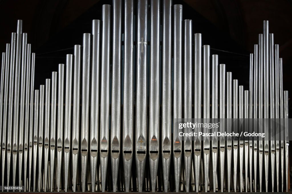 Saint-Grat church. Pipe organ. Valgrisenche. Italy.