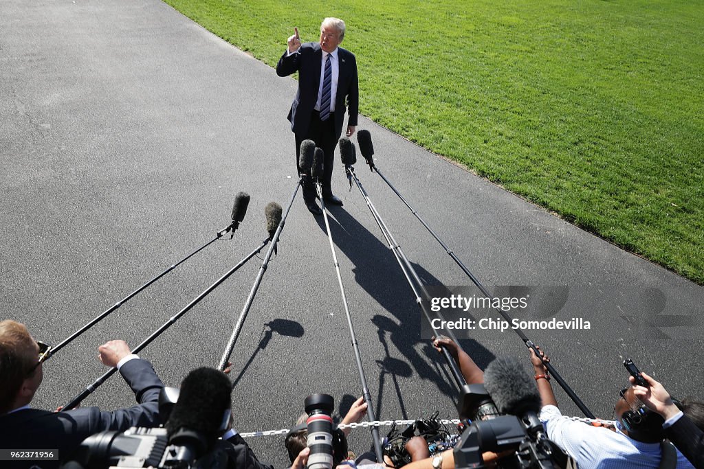 President Trump Departs White House For Annapolis