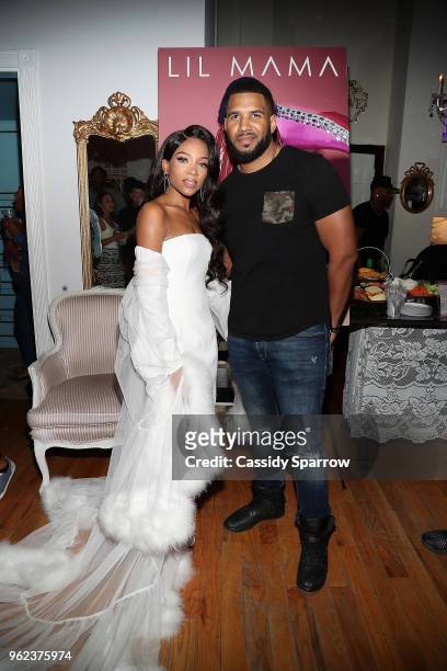 Lil Mama and Walu Attend Video Premiere For Lil Mama "Shoe Game" at A Little Place In Brooklyn on May 24, 2018 in New York City.