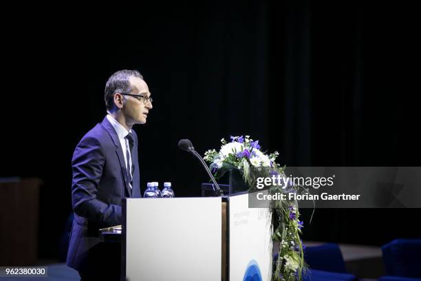 German Foreign Minister Heiko Maas speaks at the celebration for 100th anniversary of the Finish Foreign Ministry on May 25, 2018 in Helsinki,...