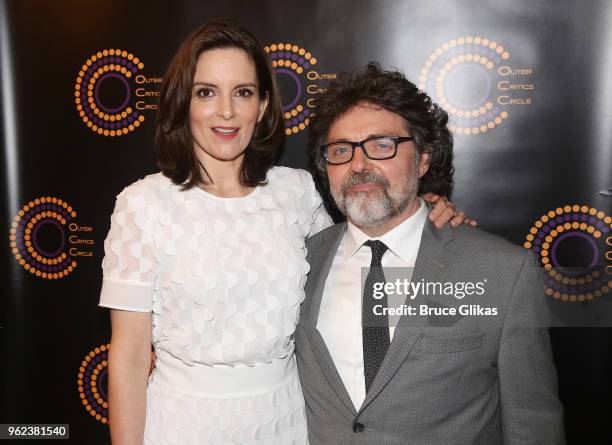 Tina Fey and husband Jeff Richmond pose at the 2018 Outer Critics Circle Awards at Sardi's on May 24, 2018 in New York City.