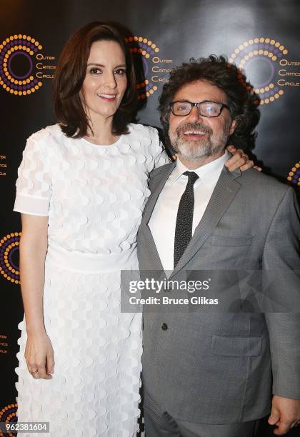 Tina Fey and husband Jeff Richmond pose at the 2018 Outer Critics Circle Awards at Sardi's on May 24, 2018 in New York City.