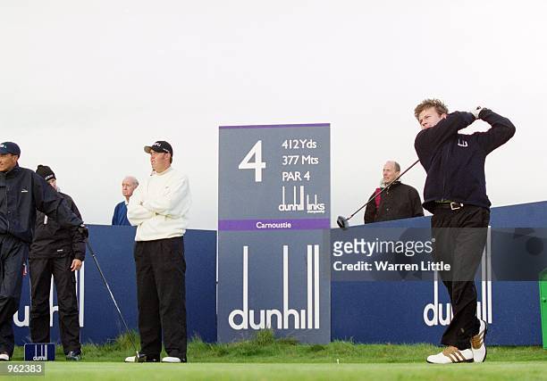 Michael Sterne of South Africa in action during the Dunhill Links Championships held at Kingsbarns, Carnoustie, and St Andrews, in Scotland. \...