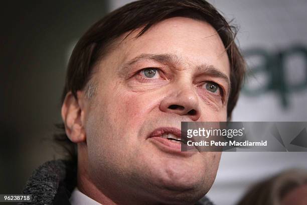 Dr Andrew Wakefield talks to reporters outside the General Medical Council on January 28, 2010 in London, England. Dr Wakefield was the first...