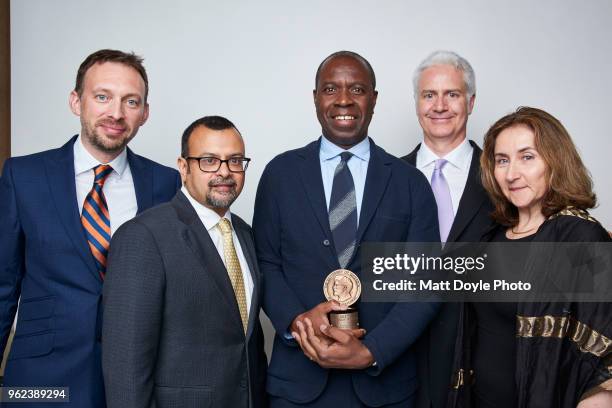 Antony Garvey, Sanjoy Majumder, Clive Myrie, Robert Magee and Kate Peters of 'Plight of Rohingya Refugees' pose for a portrait at The 77th Annual...