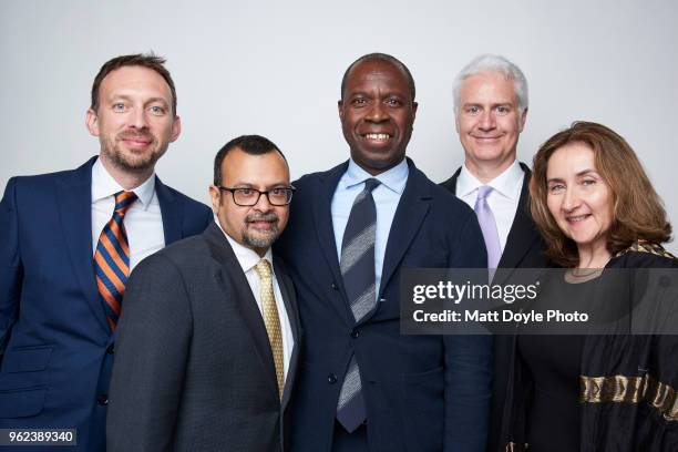 Antony Garvey, Sanjoy Majumder, Clive Myrie, Robert Magee and Kate Peters of 'Plight of Rohingya Refugees' pose for a portrait at The 77th Annual...