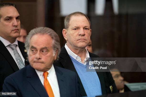 Harvey Weinstein along with his attorney Benjamin Brafman appears at his arraignment in Manhattan Criminal Court on Friday, May 25, 2018. The former...