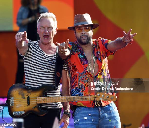 Sting and Shaggy perform on ABC's "Good Morning America's" Summer Concert Series at Rumsey Playfield, Central Park on May 25, 2018 in New York City.