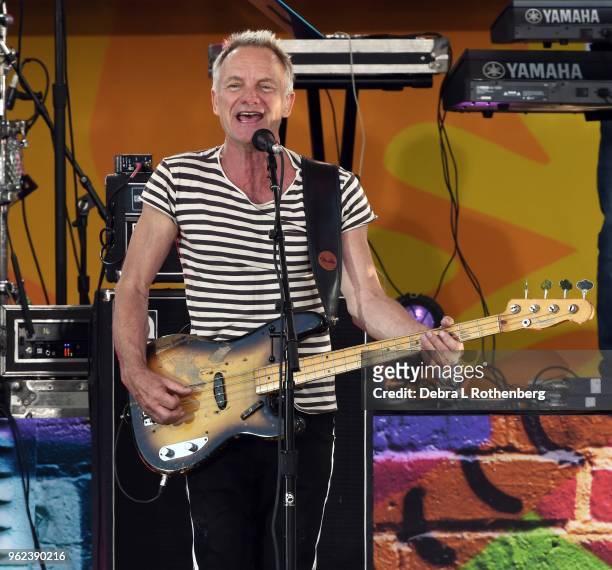 Sting performs on ABC's "Good Morning America's" Summer Concert Series at Rumsey Playfield, Central Park on May 25, 2018 in New York City.